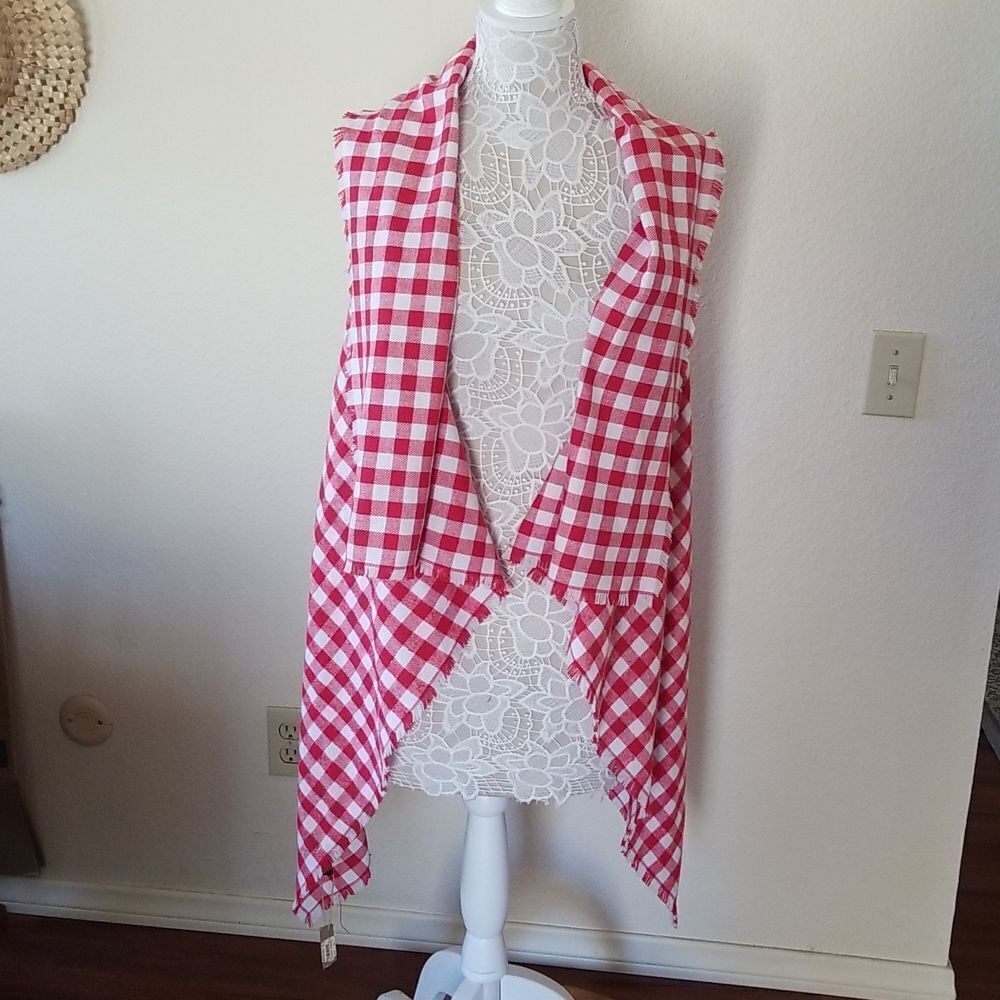 Justin & Taylor Western Coastal Cowgirl Music Festival Plaid Duster One Size NEW